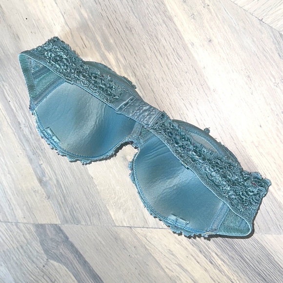 VICTORIA’S SECRET Size 34B Lace Push Up Padded Summer Sundress Strapless Bra ~ - Picture 3 of 7